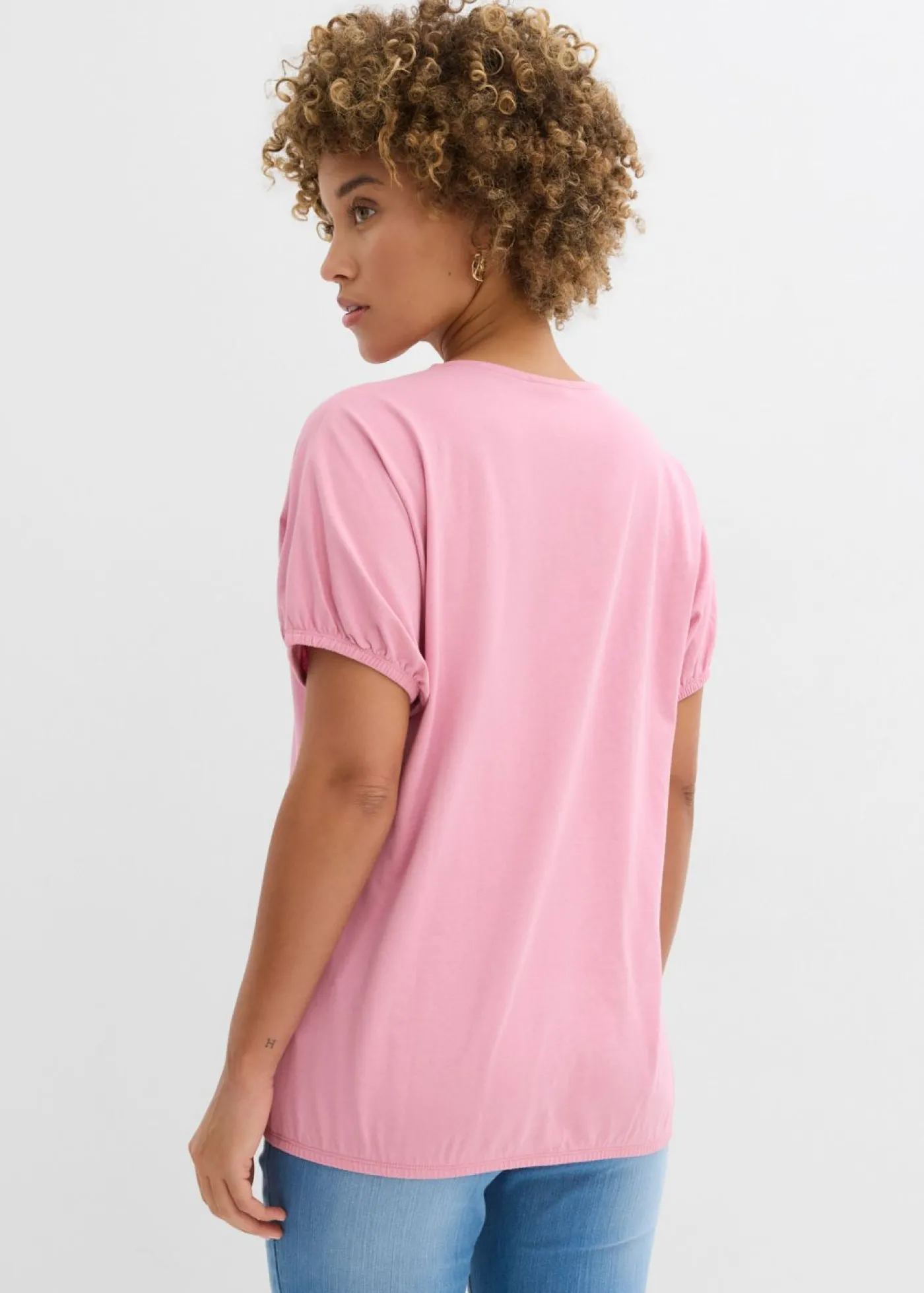 bonprix bonprix Camiseta de algodón orgánico orquídea ahumado