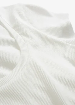 bonprix bonprix Camiseta de algodón orgánico puro Blanco lana Online