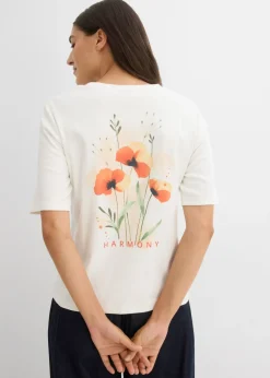 bonprix bonprix Camiseta de algodón orgánico puro blanco perla Hot