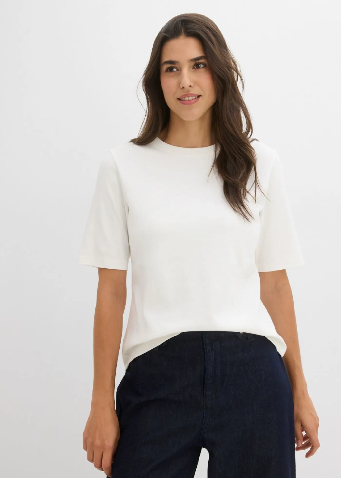 bonprix bonprix Camiseta de algodón orgánico puro blanco perla Hot