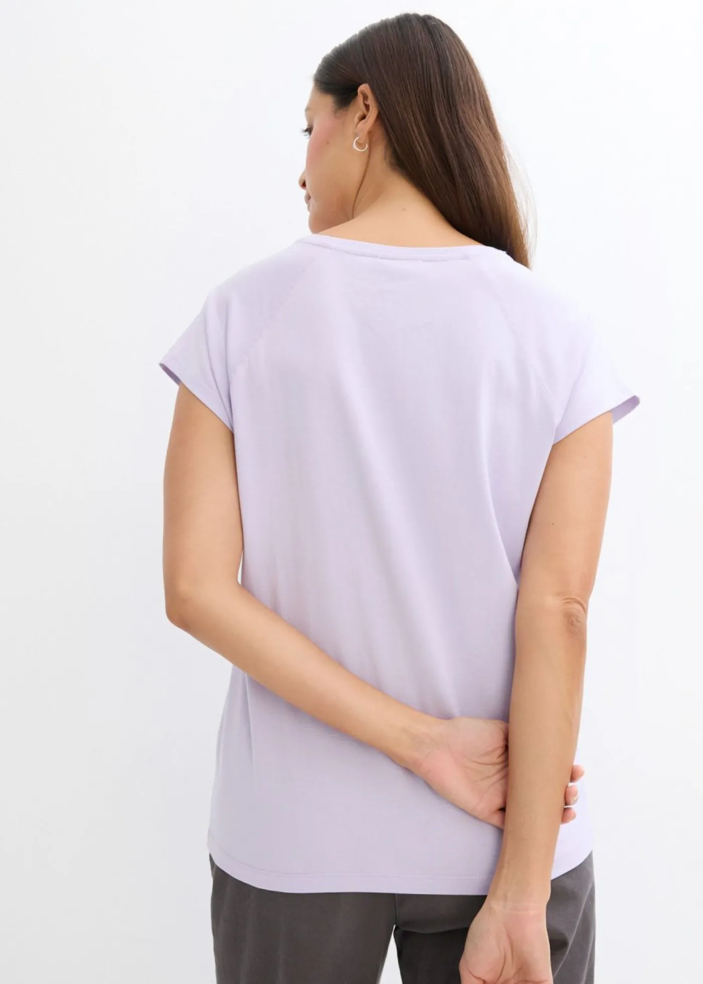 bonprix bonprix Camiseta de algodón orgánico puro lila pastel Hot