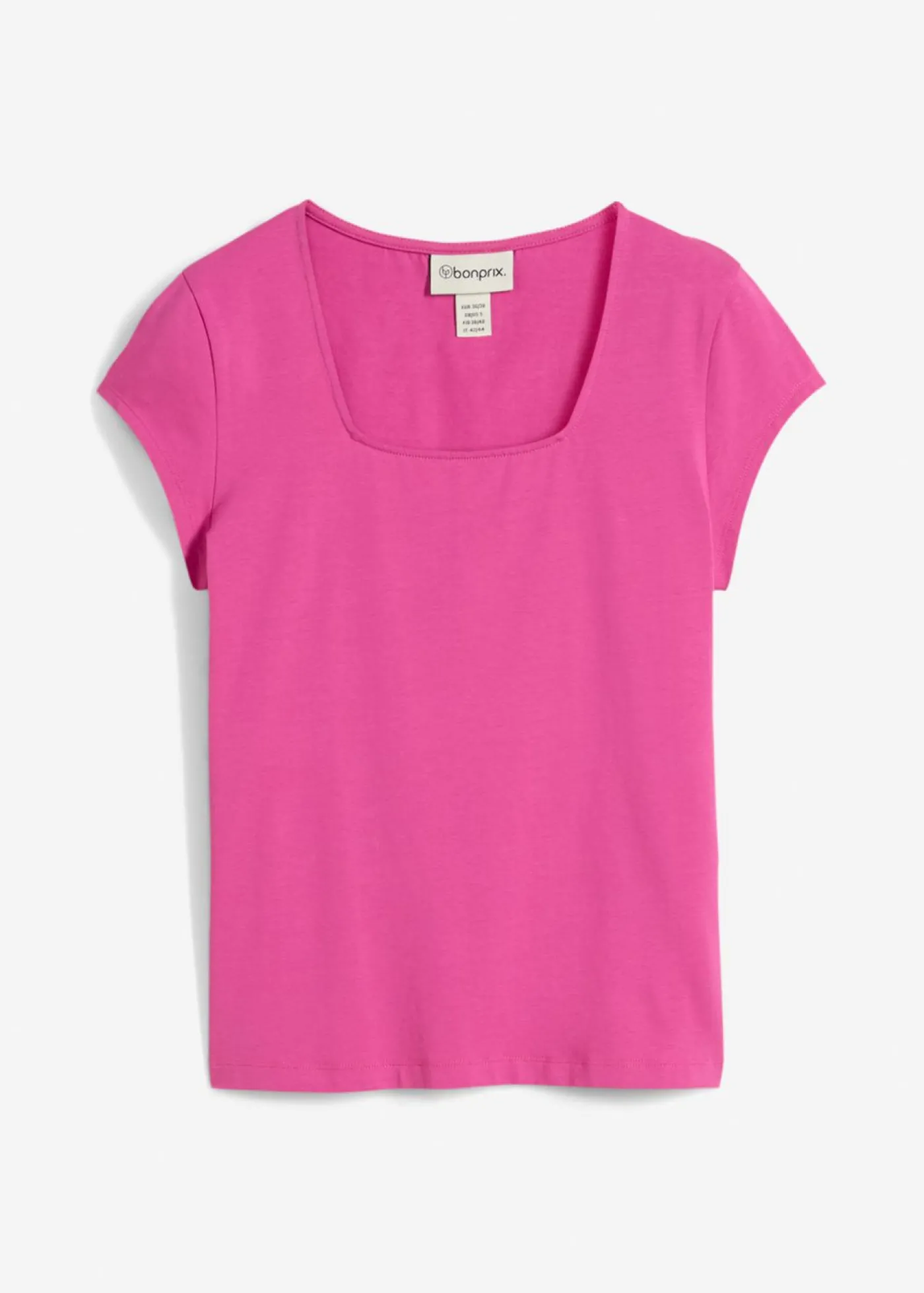 bonprix bonprix Camiseta de algodón orgánico puro fucsia Online