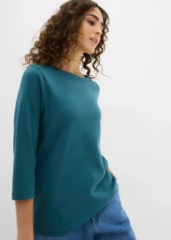 bonprix bonprix Camiseta de algodón orgánico puro y pesado verde pimiento Best