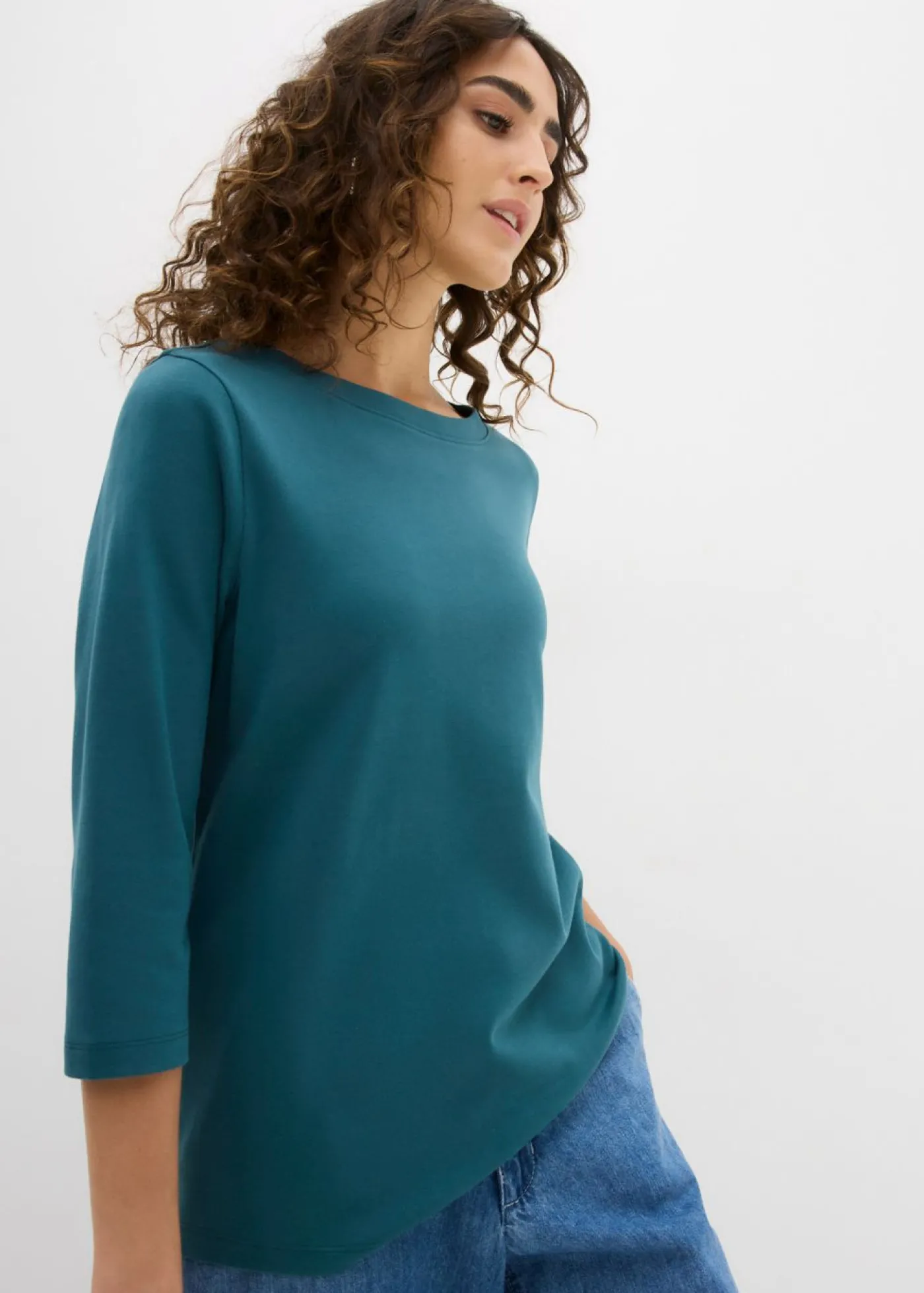 bonprix bonprix Camiseta de algodón orgánico puro y pesado verde pimiento Best
