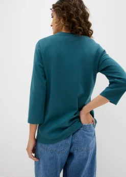 bonprix bonprix Camiseta de algodón orgánico puro y pesado verde pimiento Best