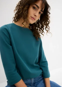 bonprix bonprix Camiseta de algodón orgánico puro y pesado verde pimiento Best