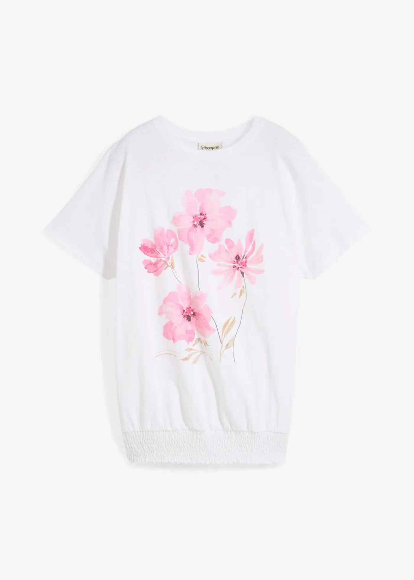 bonprix bonprix Camiseta de algodón orgánico Blanco estampado Hot