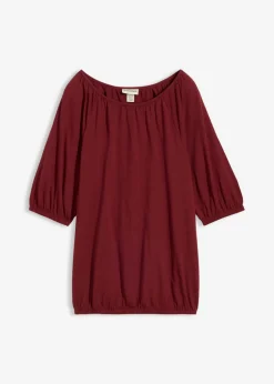 bonprix bonprix Camiseta de algodón orgánico puro Rojo rubí Clearance