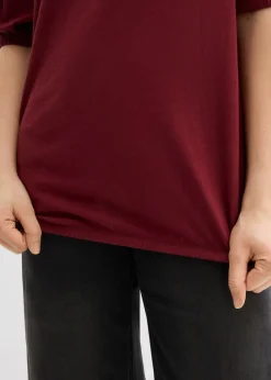 bonprix bonprix Camiseta de algodón orgánico puro Rojo rubí Clearance