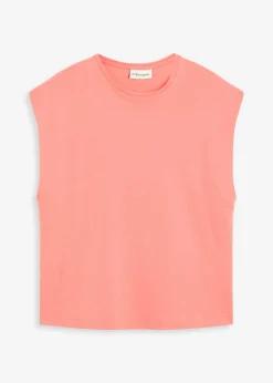 bonprix bonprix Camiseta de algodón orgánico puro Salmón claro Online