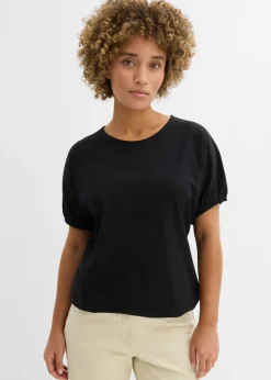 bonprix bonprix Camiseta de algodón orgánico Negro Discount