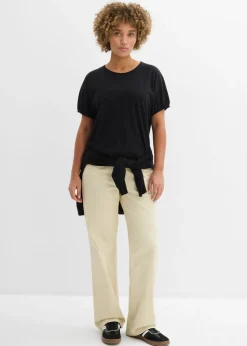 bonprix bonprix Camiseta de algodón orgánico Negro Discount