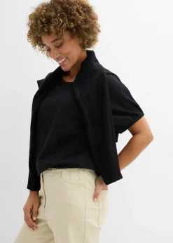 bonprix bonprix Camiseta de algodón orgánico Negro Discount