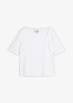 bonprix bonprix Camiseta de algodón orgánico pesado Blanco Best