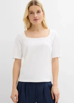 bonprix bonprix Camiseta de algodón orgánico pesado Blanco Best