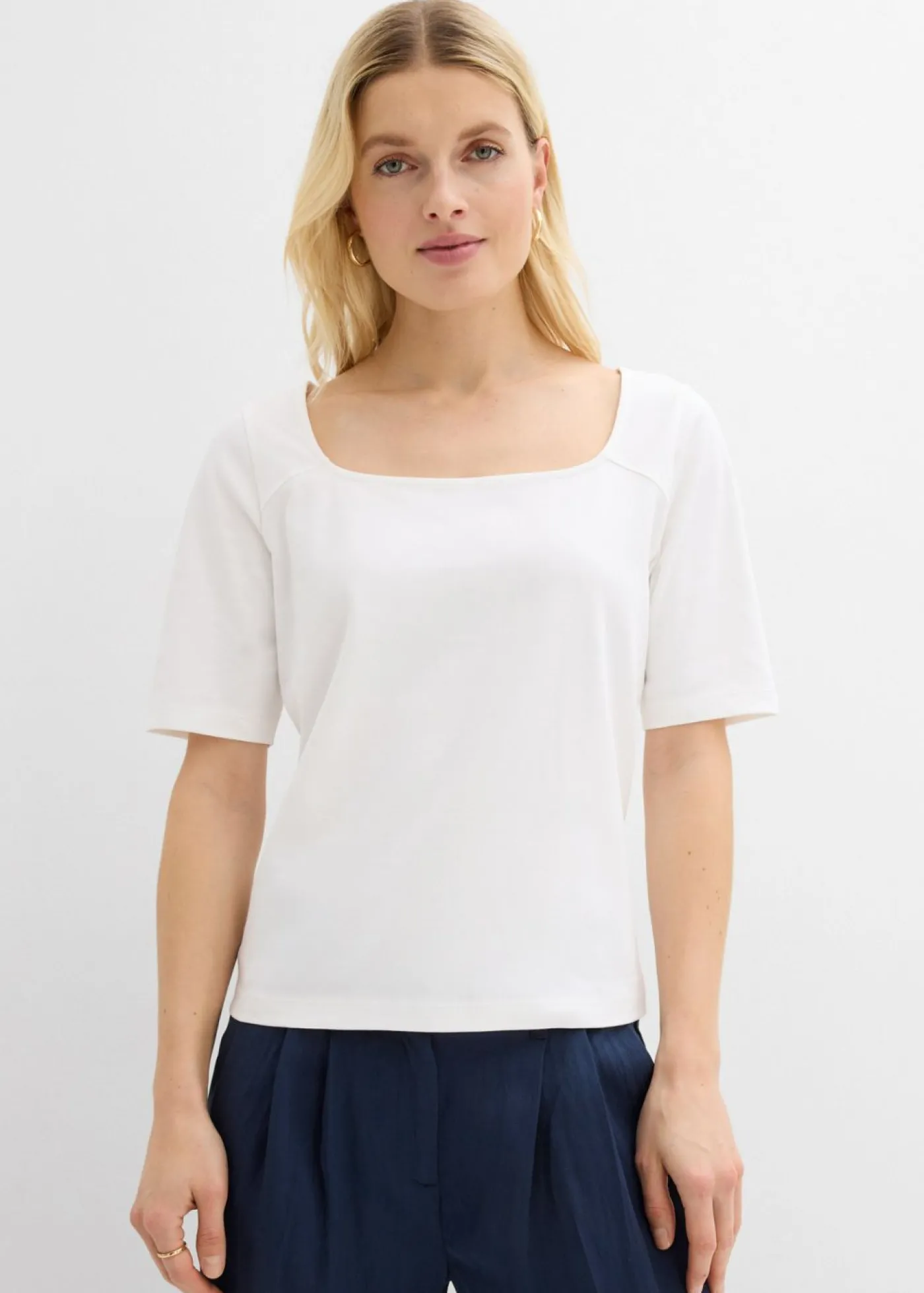 bonprix bonprix Camiseta de algodón orgánico pesado Blanco Best