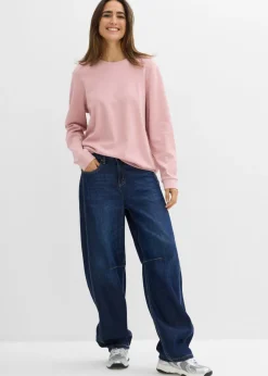 bonprix bonprix Camiseta de algodón orgánico puro con manga larga Rosa ceniza Best