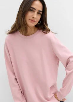bonprix bonprix Camiseta de algodón orgánico puro con manga larga Rosa ceniza Best