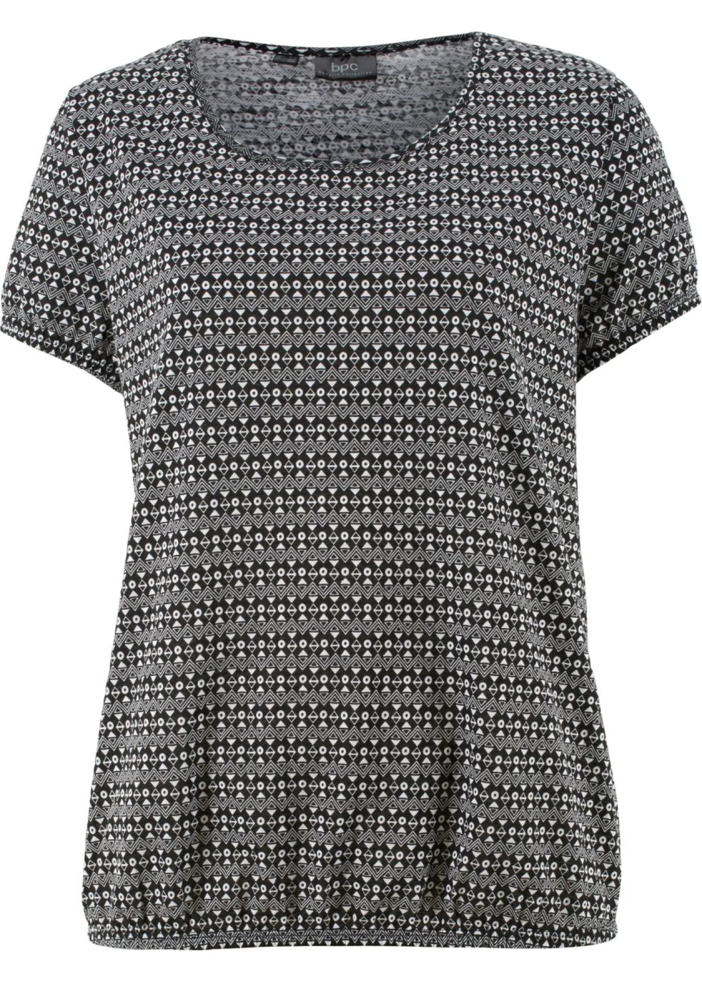 bonprix bonprix Camiseta de algodón puro Negro con estampado gráfico Hot