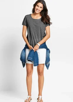 bonprix bonprix Camiseta de algodón puro Negro con estampado gráfico Hot