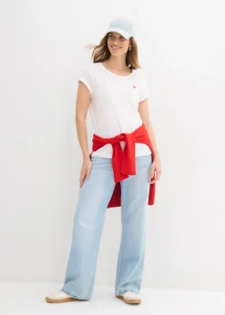 bonprix bonprix Camiseta de algodón puro Blanco Discount