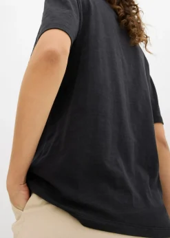 bonprix bonprix Camiseta de algodón puro Negro New