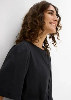 bonprix bonprix Camiseta de algodón puro Negro New