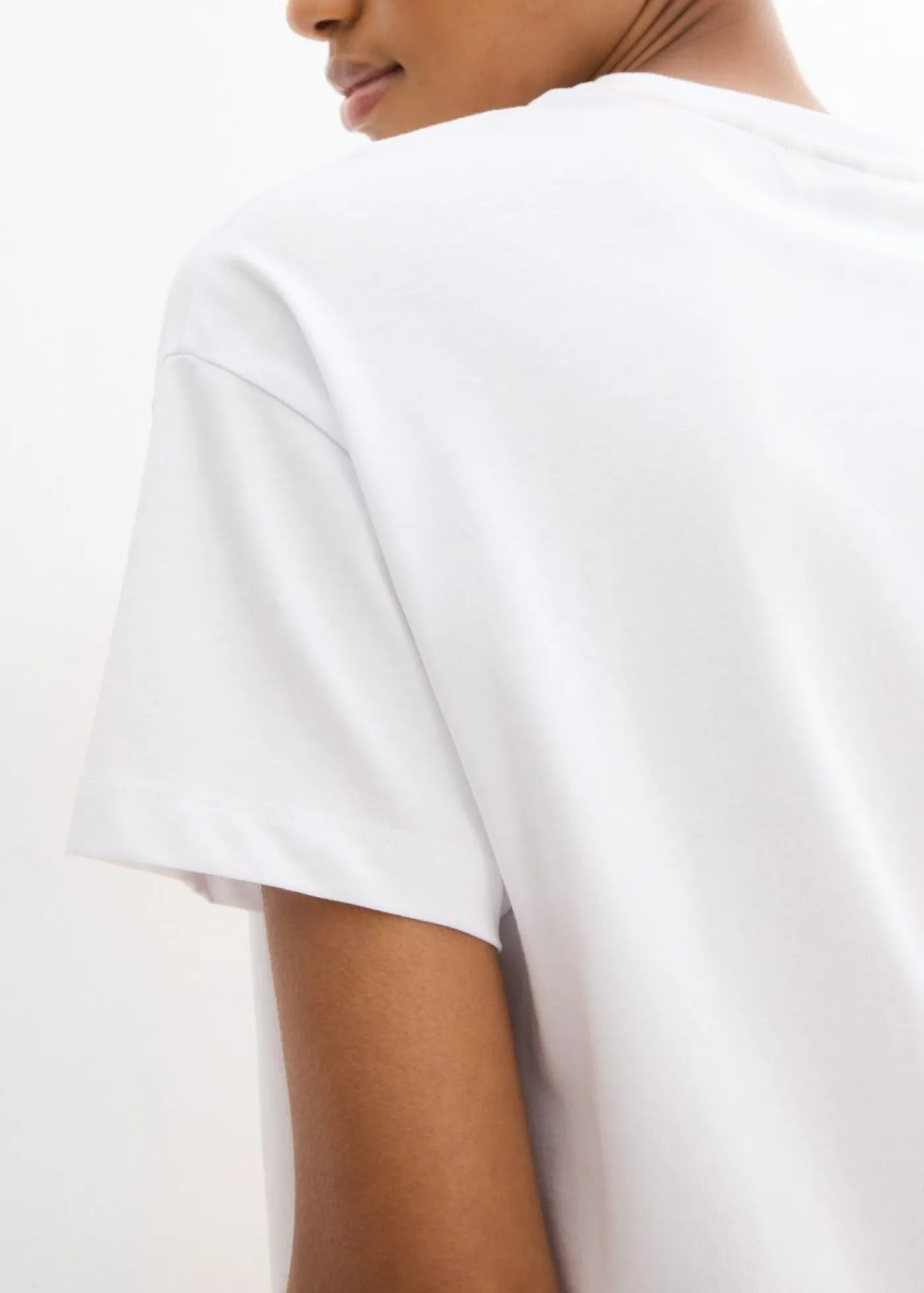 bonprix bonprix Camiseta de algodón puro Blanco-rojo Outlet