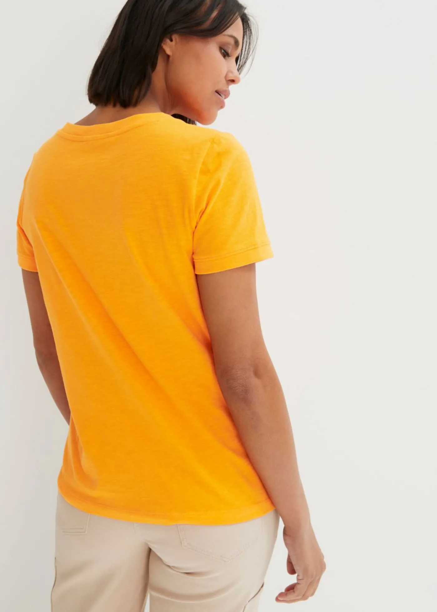 bonprix bonprix Camiseta de algodón puro Naranja calabaza New