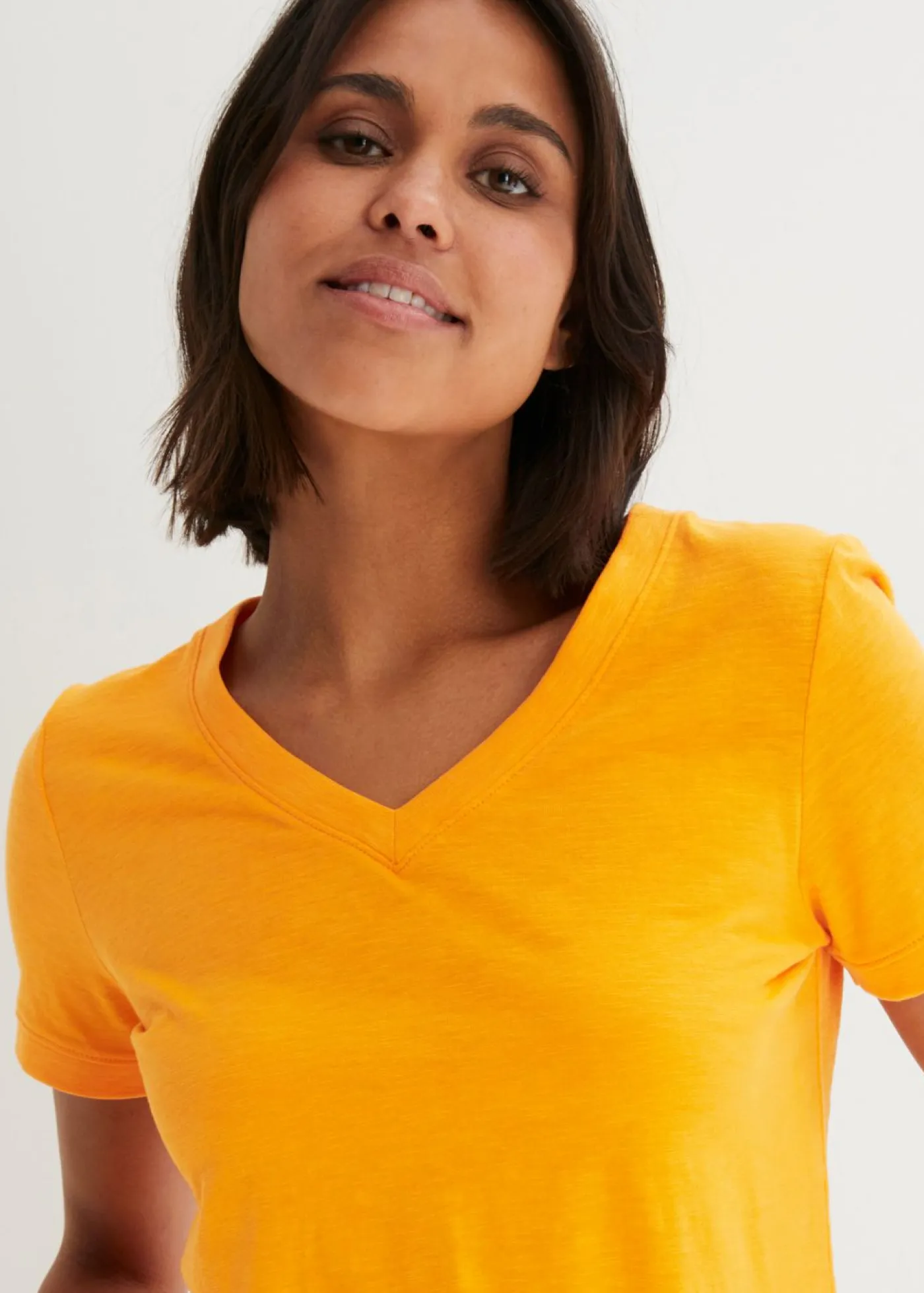 bonprix bonprix Camiseta de algodón puro Naranja calabaza New