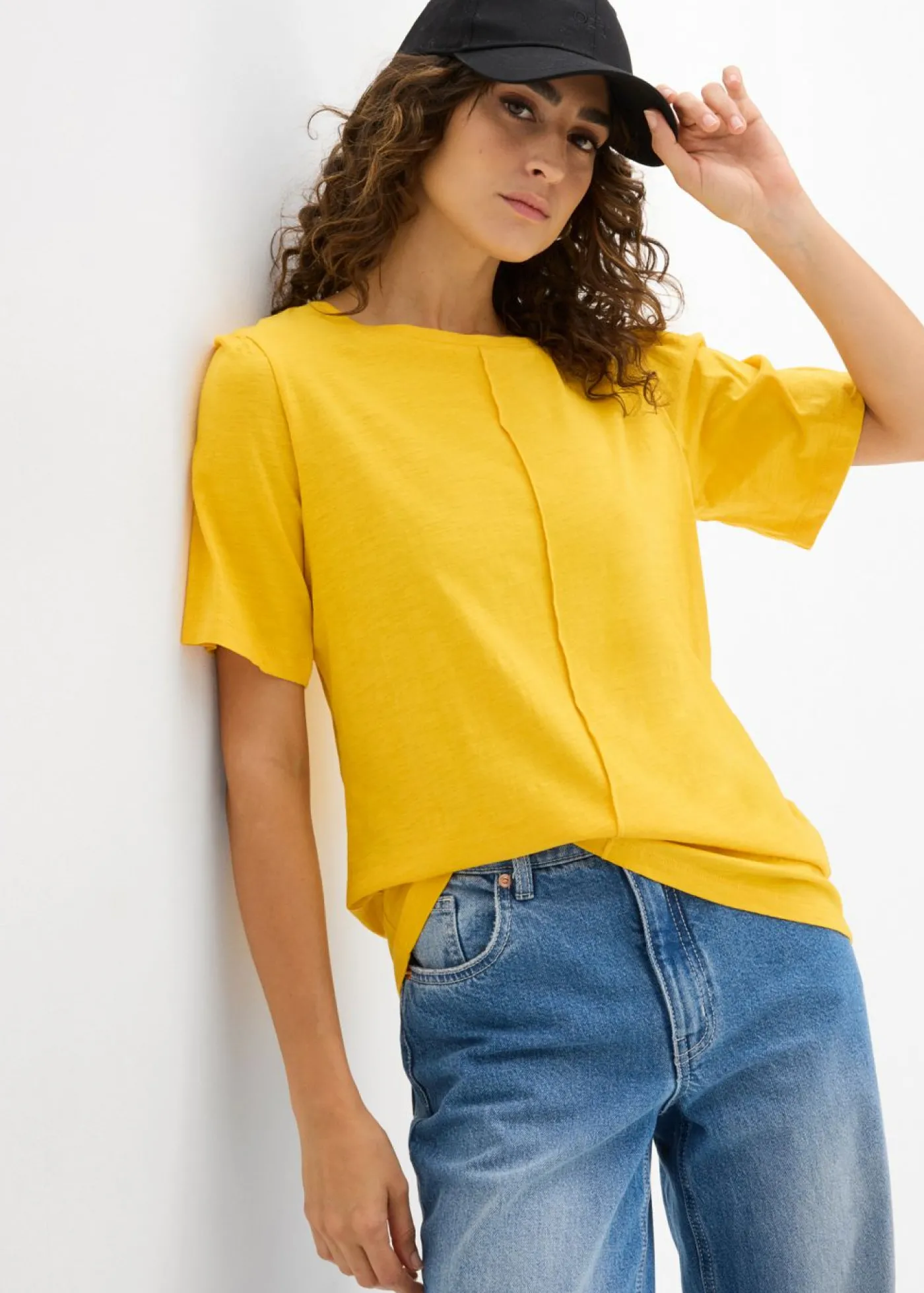 bonprix bonprix Camiseta de algodón puro azafrán Sale