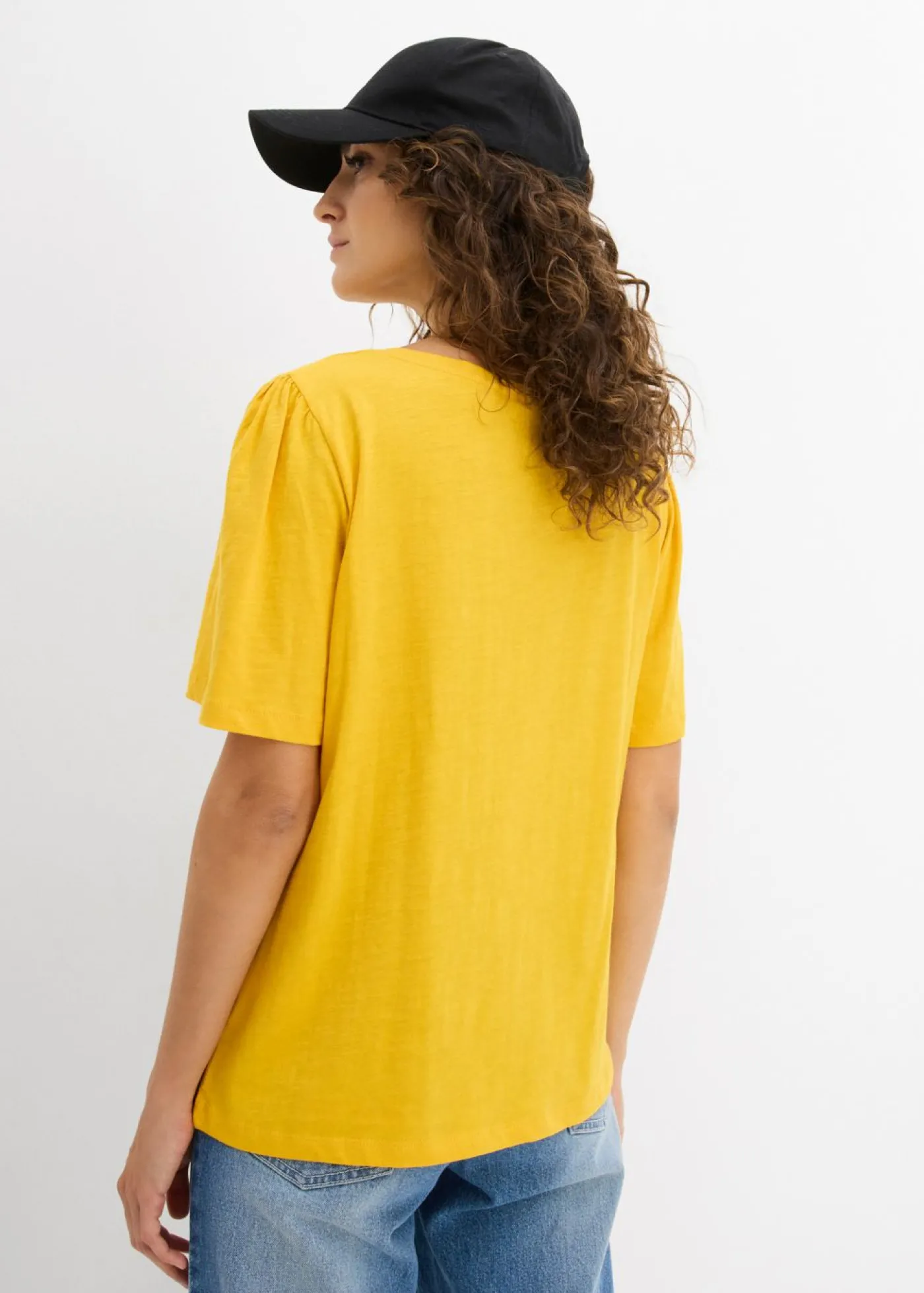 bonprix bonprix Camiseta de algodón puro azafrán Sale