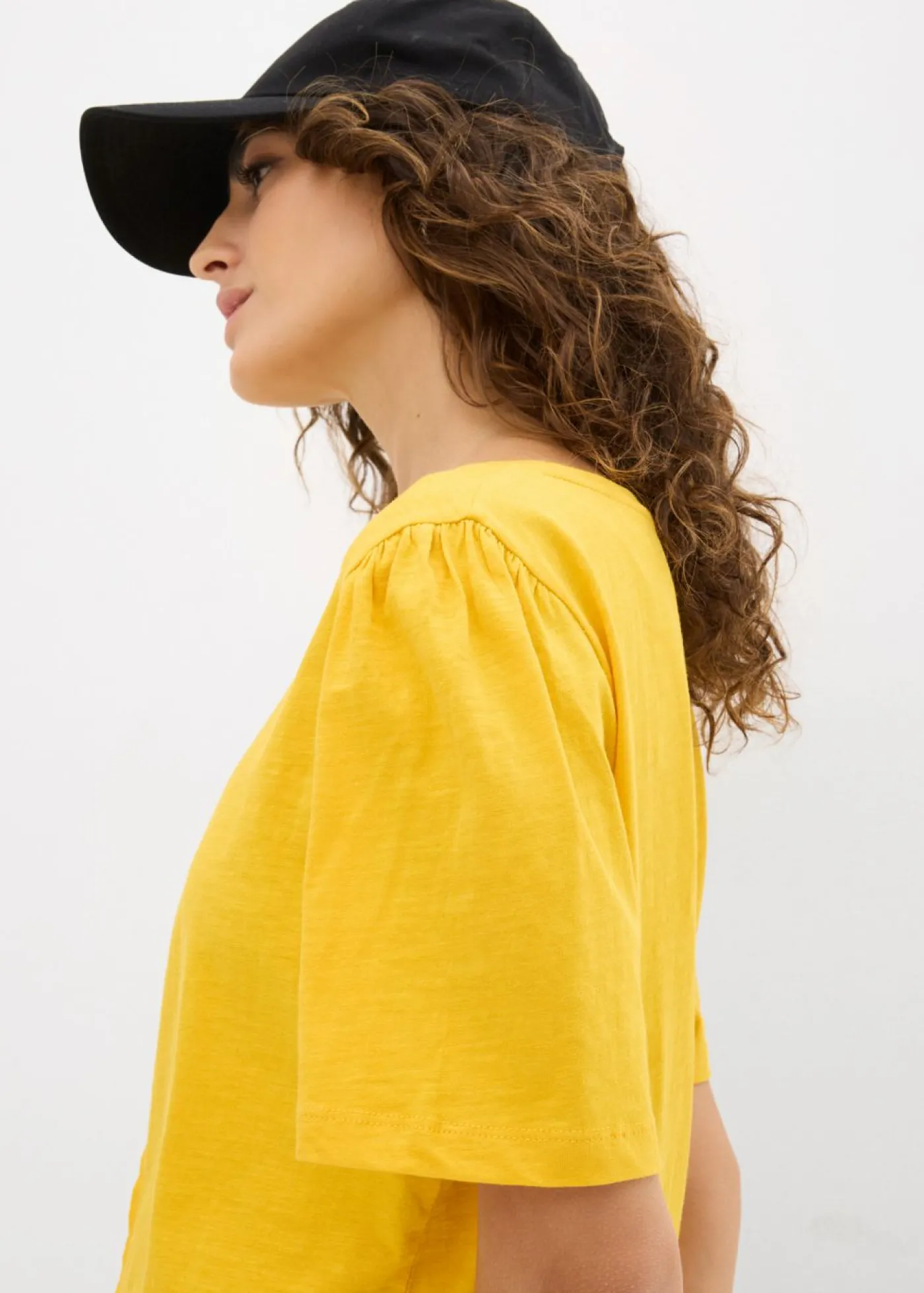bonprix bonprix Camiseta de algodón puro azafrán Sale