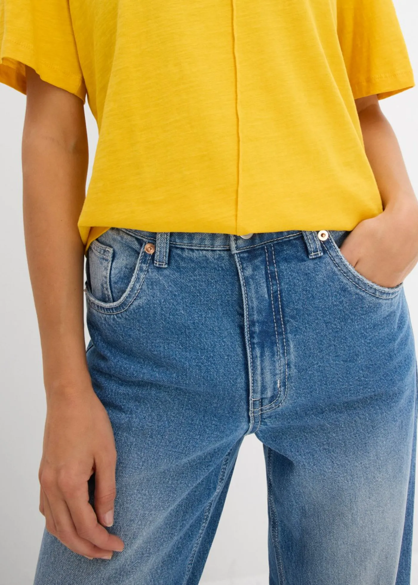 bonprix bonprix Camiseta de algodón puro azafrán Sale