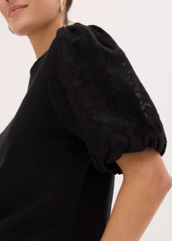 bonprix bonprix Camiseta de algodón puro Negro Hot