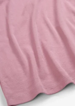 bonprix bonprix Camiseta de canalé de algodón puro Malva Hot