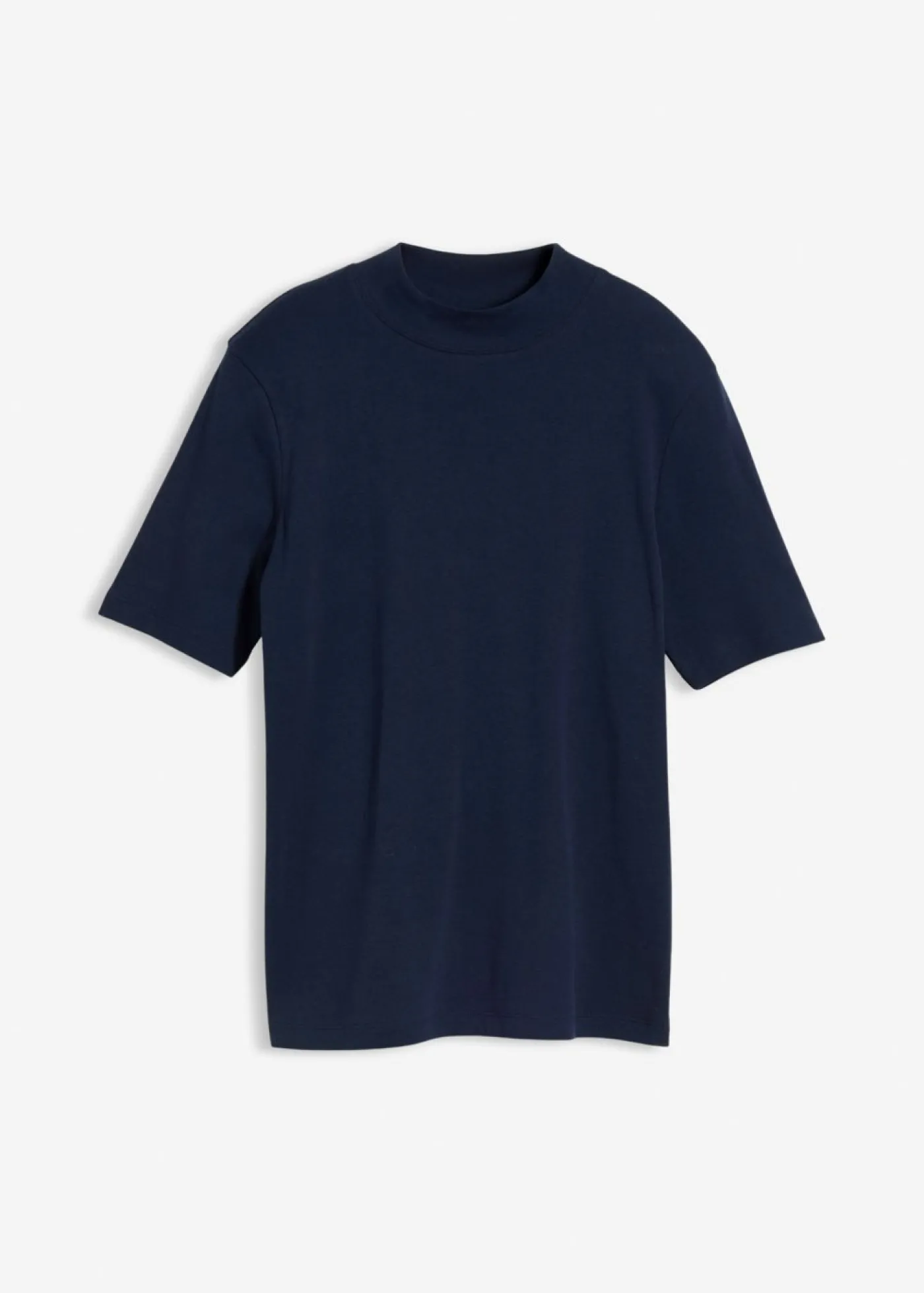 bonprix bonprix Camiseta de canalé de algodón puro Azul marino Outlet