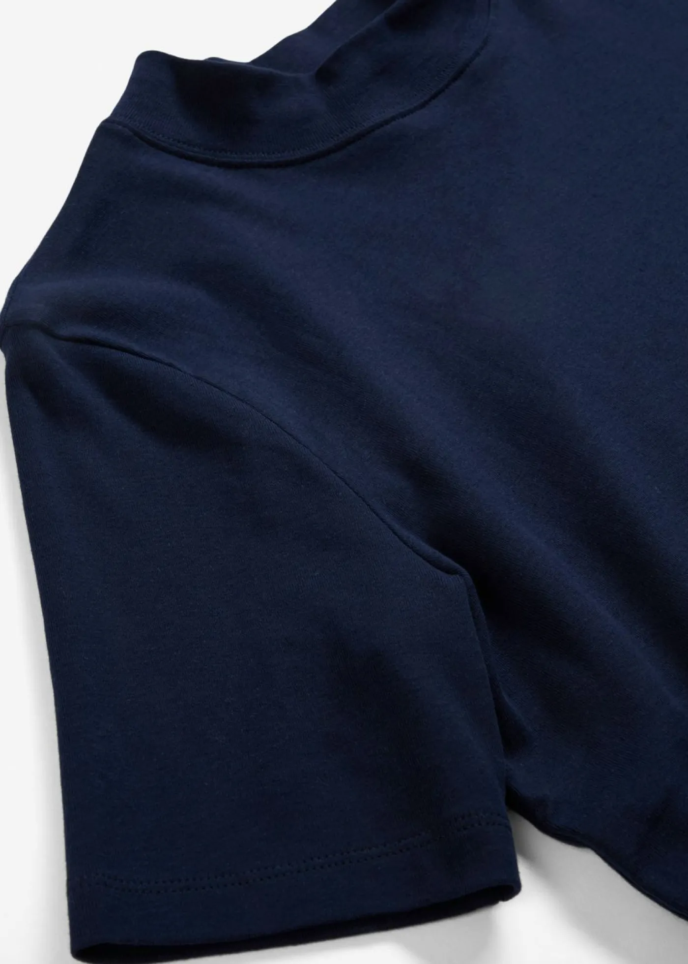 bonprix bonprix Camiseta de canalé de algodón puro Azul marino Outlet