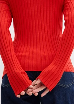 bonprix bonprix Camiseta de canalé de mezcla de viscosa fluida fresa New