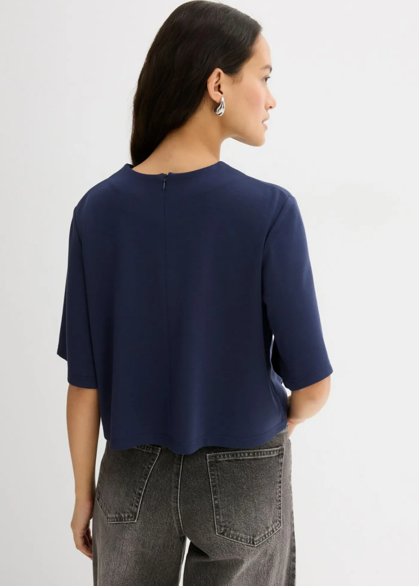 bonprix bonprix Camiseta de cómodo Punto di Roma Azul marino Discount