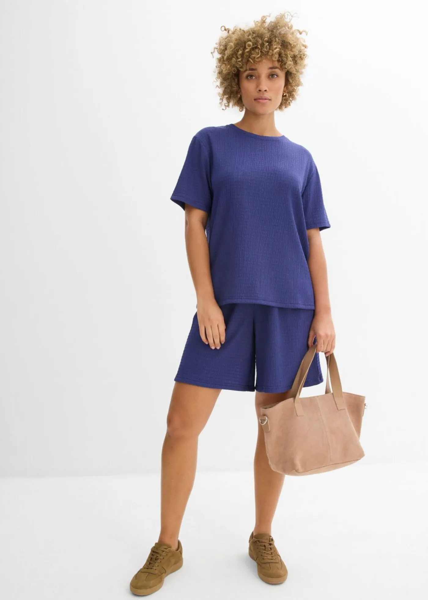bonprix bonprix Camiseta de crepé azul pacífico oscuro Best