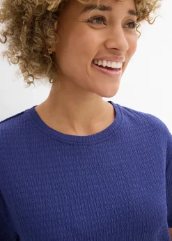 bonprix bonprix Camiseta de crepé azul pacífico oscuro Best