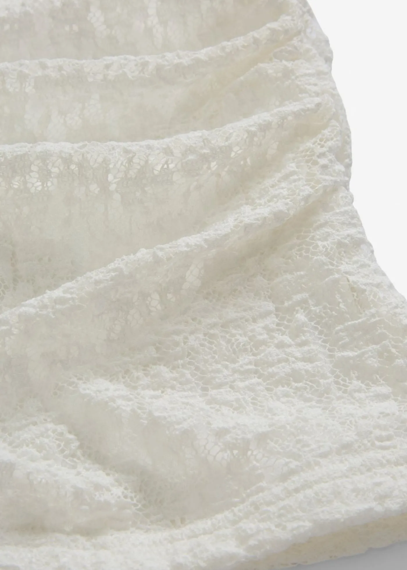 bonprix bonprix Camiseta de encaje de manga larga Blanco lana Online