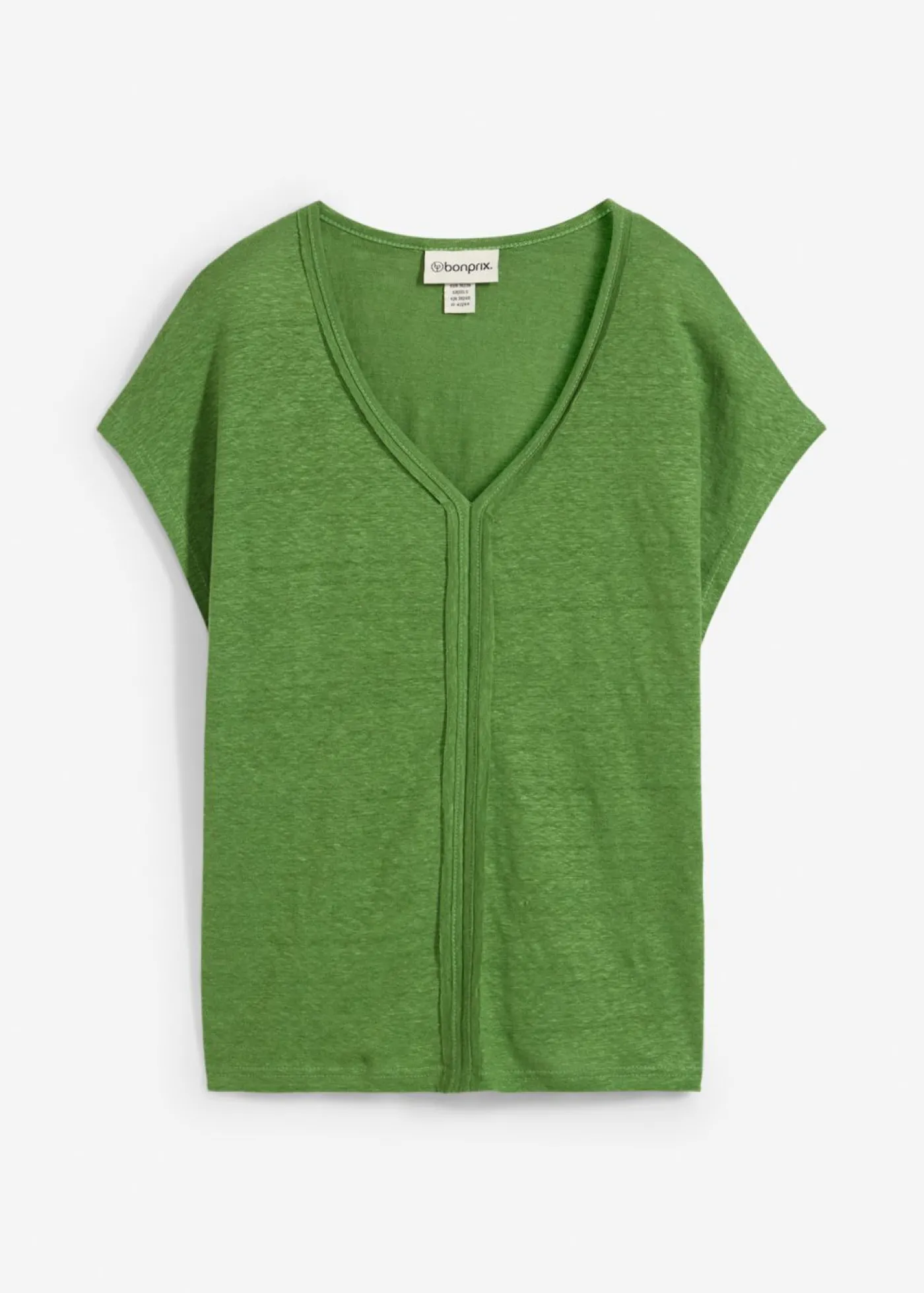 bonprix bonprix Camiseta de lino puro verde cactus New