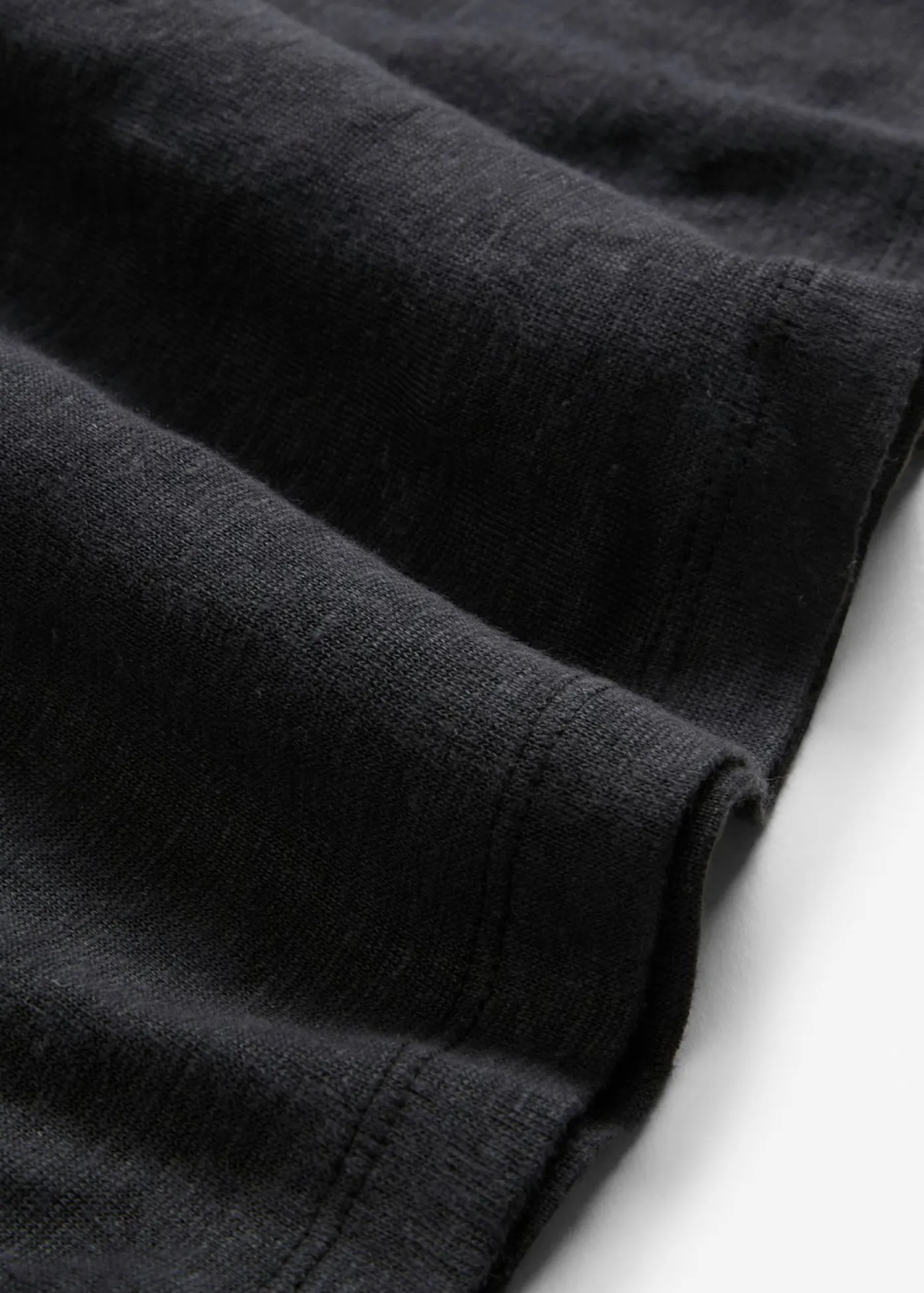 bonprix bonprix Camiseta de lino puro Negro Best