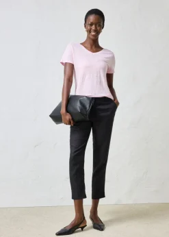 bonprix bonprix Camiseta de lino puro rosa cristal Online