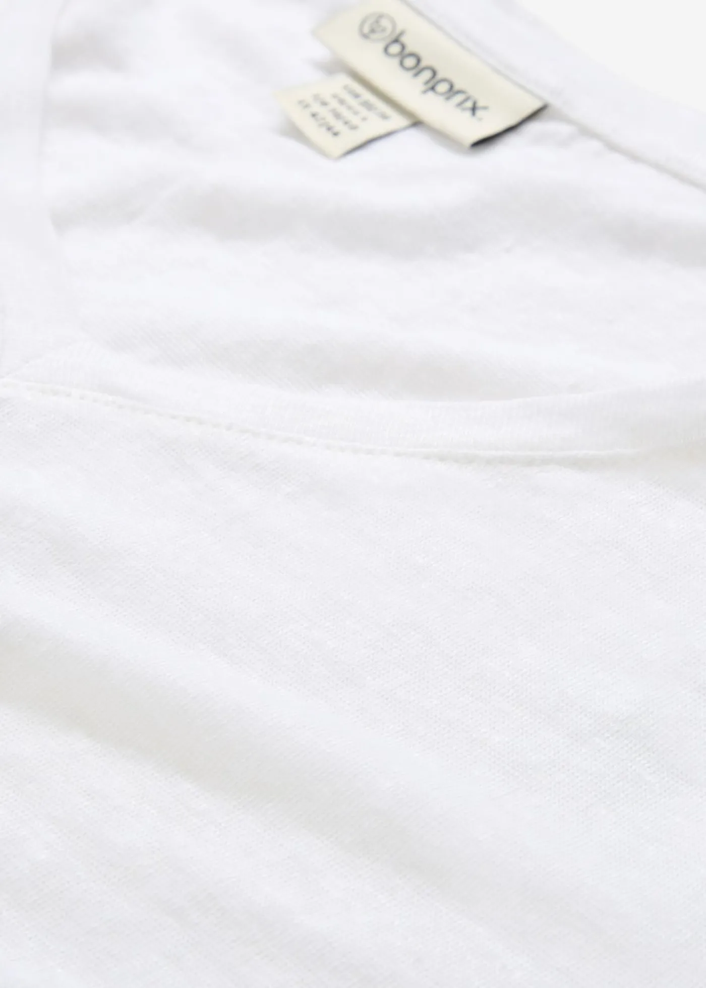 bonprix bonprix Camiseta de lino puro Blanco