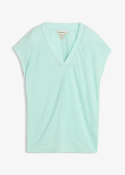bonprix bonprix Camiseta de lino puro Menta claro Hot