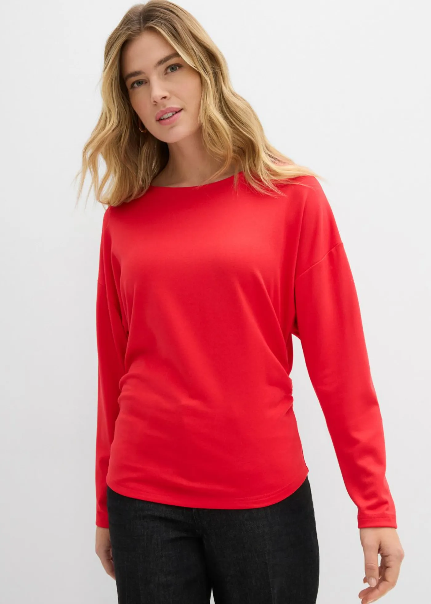 bonprix bonprix Camiseta de manga larga de cómodo Punto di Roma fresa Outlet