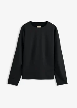 bonprix bonprix Camiseta de manga larga de Punto di Roma Negro Hot
